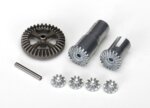 Gear set, differential, metal output gears (2)/ spider gears, TRX7579X