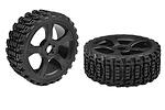Team Corally - Off-Road 1/8 Buggy Tires - Xprit - Low Profile - Glued on Black Rims - 1 pair C-00180-611