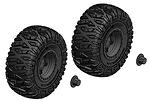Team Corally - Tire and Rim Set - Truck - Black Rims - 1 Pair C-00250-092-B