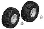 Team Corally - Tire and Rim Set - Truck - Chrome Rims - 1 Pair C-00250-092-C