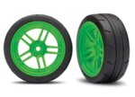 Tires and wheels, assembled, glued (split-spoke green VXL, TRX8373G