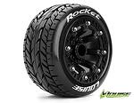 Louise RC ST-ROCKET 1/16 Truck Tire Set Mounted Sport Black 2.2 Wheels Hex 12mm LOUT3188SB