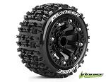 Louise RC ST-PIONEER 1/16 Truck Tire Set Mounted Sport Black 2.2 Wheels LOUT3278SB