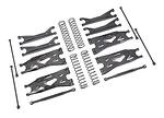 Suspension kit, X-Maxx WideMaxx, black (includes front & rear suspension arms, front toe links, driveshafts, shock springs) TRX7895