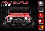 Traxxas TRX4M Landrover LED light set, front & rear, complete TRX9784 (includes light harness, 1.6x5mm BCS (self-tapping) (4), zip ties (2)) (fits #9712 body) осветление за малък рц катерач