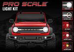 Traxxas Bronco TRX4-M TRX9783 LED light set, front & rear, complete (includes light harness, 1.6x10mm BCS (self-tapping) (2) (fits #9711 body) фарове и габарити за малък траксас краулер