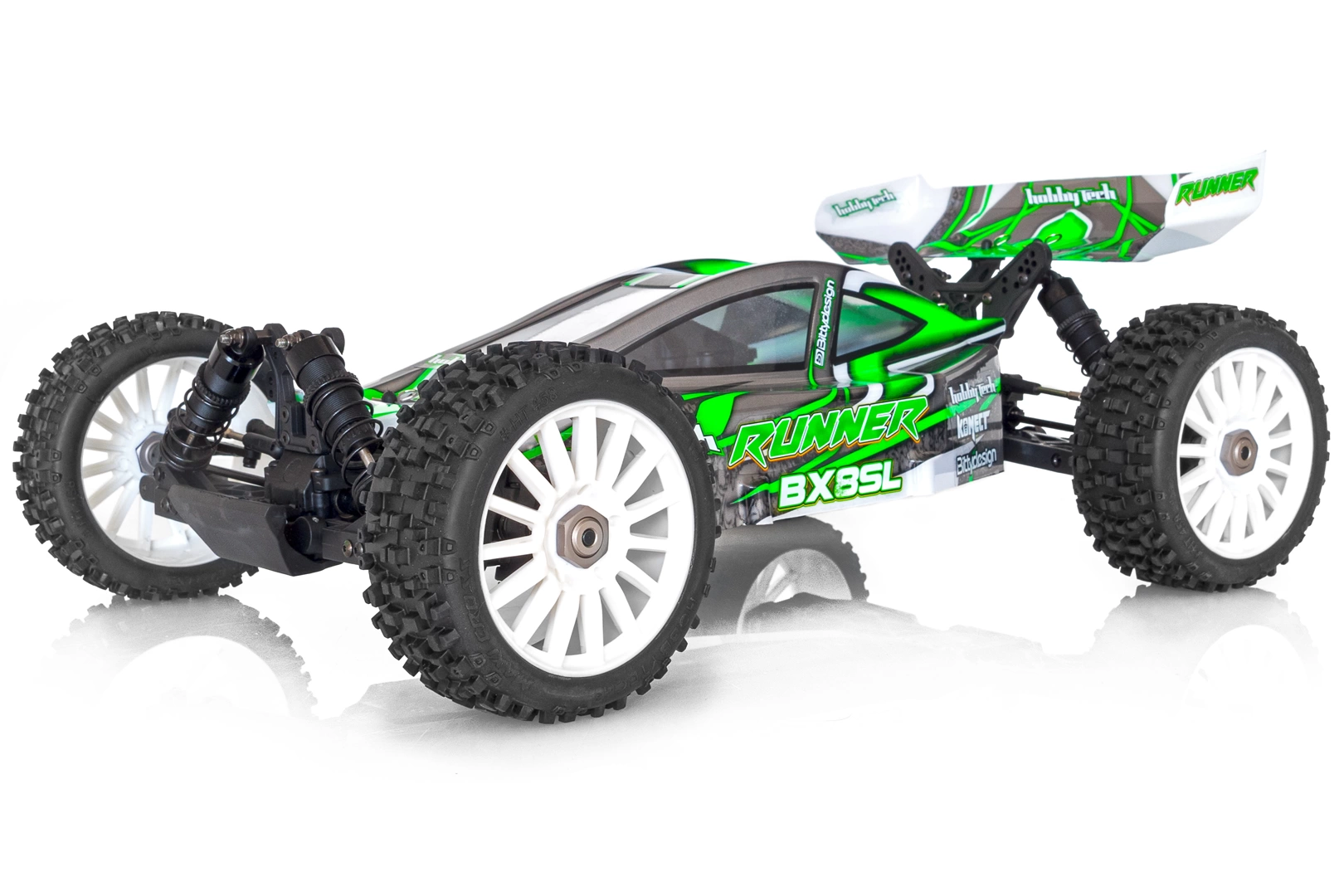 Бъги електрическо четково HOBBYTECH 1/8 BRUSHED BX8 RUNNER GREEN 1.BX8.RUNNER-G