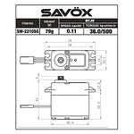 Серво Savox Servo SW-2210SG Digital High Voltage Brushless Motor Waterproof Steel Gear Водоустойчиво серво Савокс