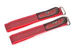 Велкро ленти лепенки за батерии Team Corally Pro Battery Straps 300x20mm Metal Buckle Silicone Anti-Slip Strings Red 2 pcs C-50536