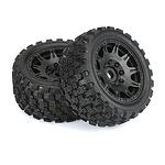 Гуми Пролайн за Траксас ХМакс 1/6 Badlands MX57 Front/Rear 5.7" Tires Mounted 24mm Black Raid (2) PRO10198-10