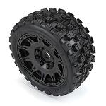 Гуми Пролайн за Траксас ХМакс 1/6 Badlands MX57 Front/Rear 5.7" Tires Mounted 24mm Black Raid (2) PRO10198-10
