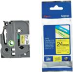ЛЕНТА ЗА ЕТИКЕТНИ ПРИНТЕРИ BROTHER ТИП TZ - 24 mm BLACK ON YELLOW TAPE - P№TZE651