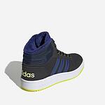 Високи спортни обувки ADIDAS HOOPS с каракул Черно
