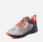 Мъжки спортни обувки LEE COOPER Сиво-черни с оранжеви акценти