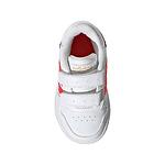 Бебешки спортни обувки ADIDAS HOOPS Бяло с червени ленти