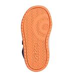 Бебешки спортни обувки ADIDAS Hoops Сини с оранжеви ленти