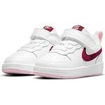 Бебешки спортни обувки NIKE COURT BOROUGH Бяло с акценти бордо и бледо розово