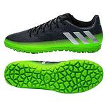 Мъжки спортни обувки за футбол стоножки ADIDAS MESSI Сиво със зелено