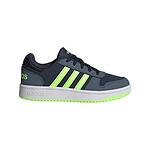Спортни обувки ADIDAS HOOPS Тъмно сини със зелени ленти
