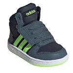 Детски спортни обувки ADIDAS Hoops Сиво със зелени ленти