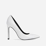 Дамски елегантни обувки на ток Calvin Klein Paige Shiny Calf Бяло
