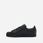 Ниски кожени кецове Adidas Superstar Черно