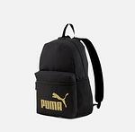 Раница PUMA Phase Backpack Black Gold Logo 075487 49