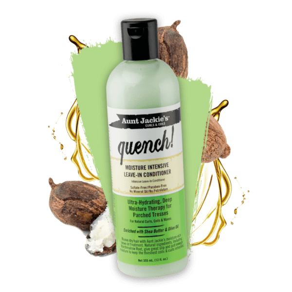 Интензивен, овлажняващ балсам без отмиване Aunt Jackie's Quench - Moisture Intensive Leave-In Conditioner, 355 мл Интензивен, овлажняващ балсам без отмиване Aunt Jackie's Quench - Moisture Intensive Leave-In Conditioner, 355 мл