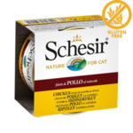 Schesir Cat Chicken Fillets Natural - Консерва за котки с пилешки филенца в собствен сос с ориз 85гр