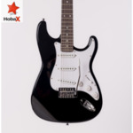 Комплект електрическа китара Hobax FST-120 BK Pack с калъф, кабел, 3 перца и 15W усилвател. ПОДАРЪК онлайн уроци на стойност 100 лв.