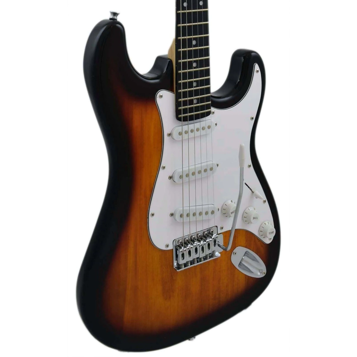 Комплект електрическа китара Hobax FST-120 BK Pack с калъф, кабел, 3 перца и 15W усилвател. ПОДАРЪК онлайн уроци на стойност 100 лв.-Copy