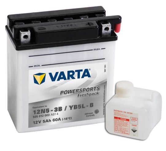 VARTA POWERSPORTS Freshpack 12V 5Ah 60A VARTA POWERSPORTS Freshpack 12V 5Ah 60A