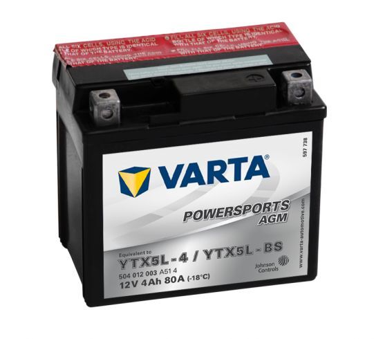 VARTA POWERSPORTS AGM 12V 4Ah 80A VARTA POWERSPORTS AGM 12V 4Ah 80A