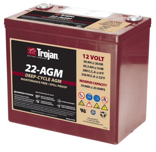 TROJAN DEEP-CYCLE AGM 12V 50Ah TROJAN DEEP-CYCLE AGM 12V 50Ah