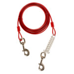 Duvo червено метално въже с пружина