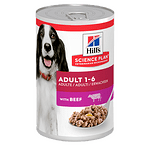 Hill's Science Plan Adult консерва с телешко - пълноценна храна за кучета 1-6 г от всички породи 370 гр