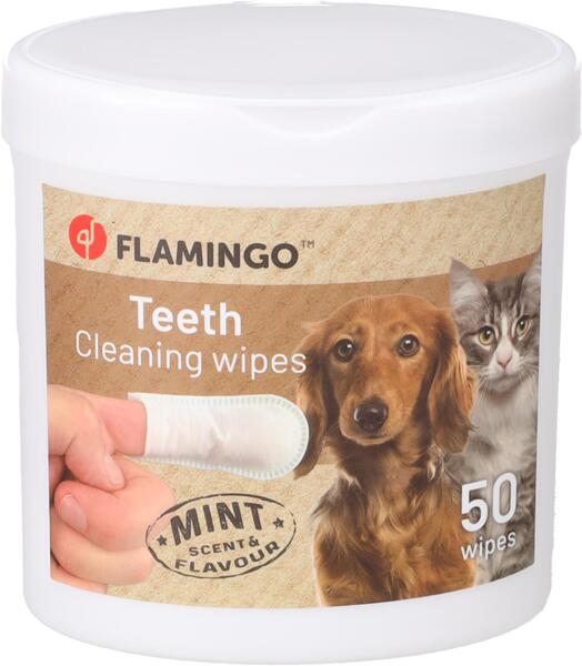 Flamingo Reini Care Teeth еднократни хигиенни кърпички тип "напръстник" за зъби 50 броя