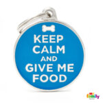 My Family Charms медальон кръг "Keep calm and give me food"