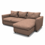VIMLE sofos-lovos su gulimuoju krėslu (dešinėje) užvalkalas