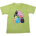 Светлозелена тениска с къс ръкав с любими анимационни герои