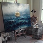 Алфред Йенсен - Ветроходен кораб в сурово море