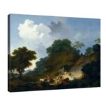 Жан-Оноре Фрагонар - Пейзаж с овчари и стадо овце №11099