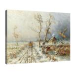 Юлий Клевер - Буря в снежен пейзаж №11437