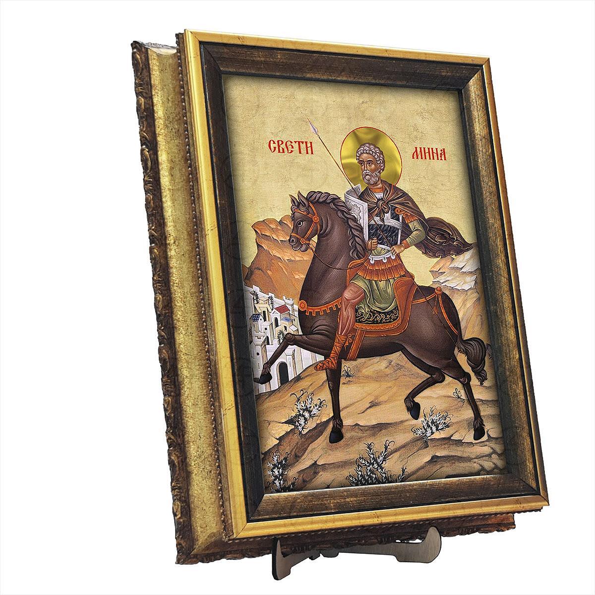 Икона Свети Димитър с Луксозна обемна рамка- тайник - 12211-Copy
