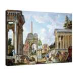 Джовани Панини - Храмът на Сатурн, арката на Тит, храмовете на Минерва и Порто