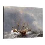 Вилем ван де Велде Стари - Три кораба в буря