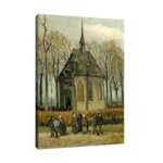 Винсент ван Гог - Богомолци напускат църквата в Нюнен №8131