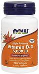 NOW Foods Витамин D-5000 IU - 240 дражета