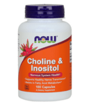 NOW Foods Choline & Inositol 500 мг - 100 капсули