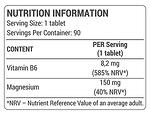 Dorian Yates Nutrition Organic Magnesium + B6 - 90 табл.